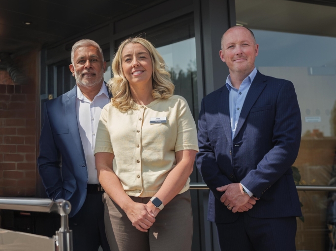 L to R: Professor Sunil Shah, ophthalmologist and director at Eye-Docs and visiting professor at Aston University, Anne Sharkey, head of operations at Eye-Docs, Lawrence Willis, CEO of Eye-Docs