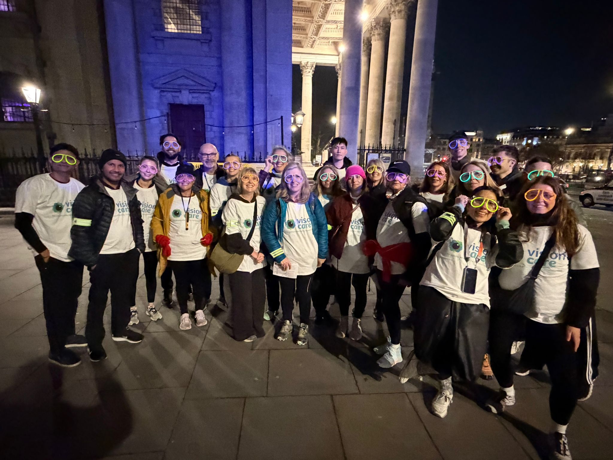 Volunteers on the London Night Walk for Vision Care