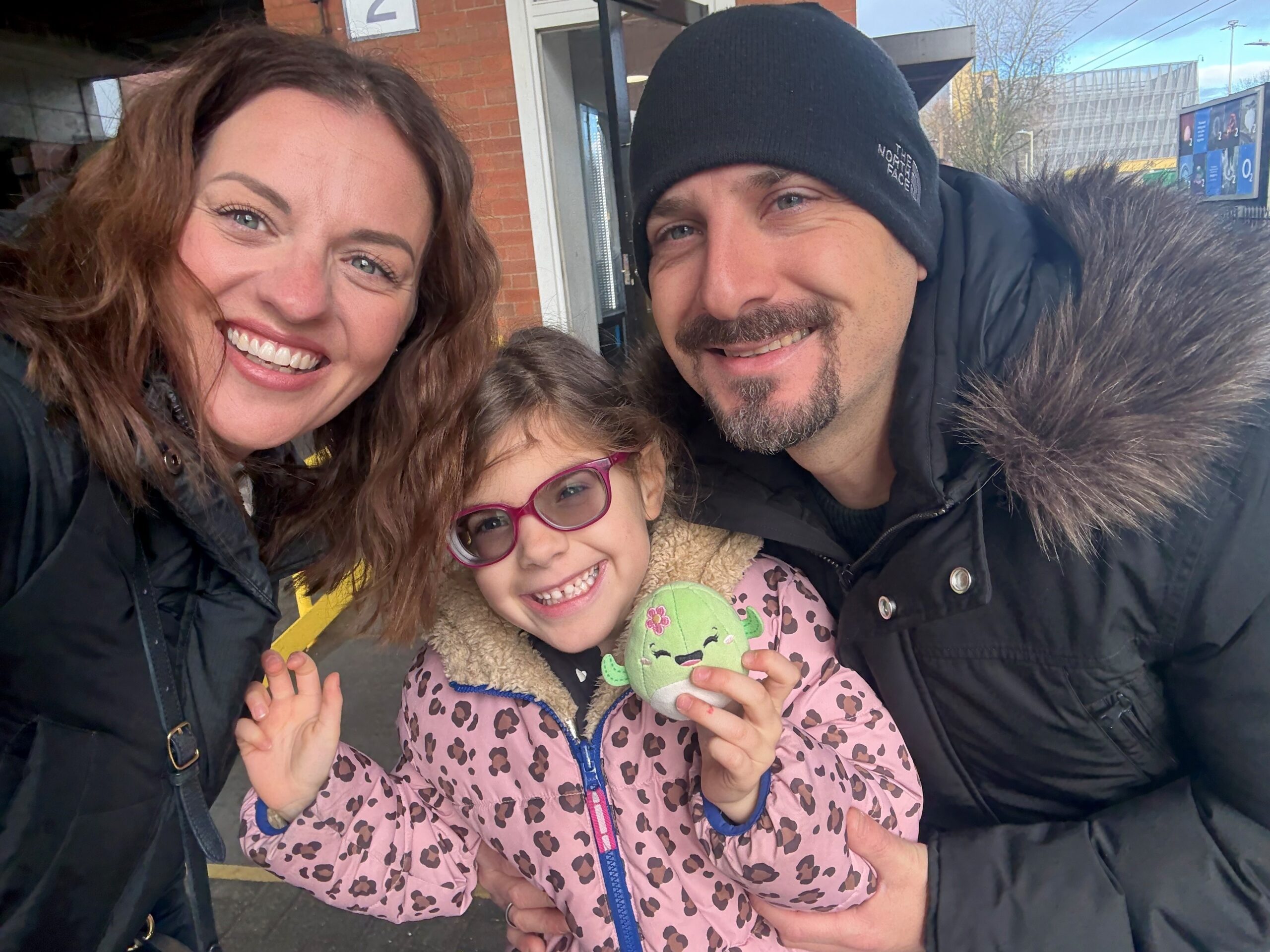 Saffie enjoying life with her parents after gene therapy
